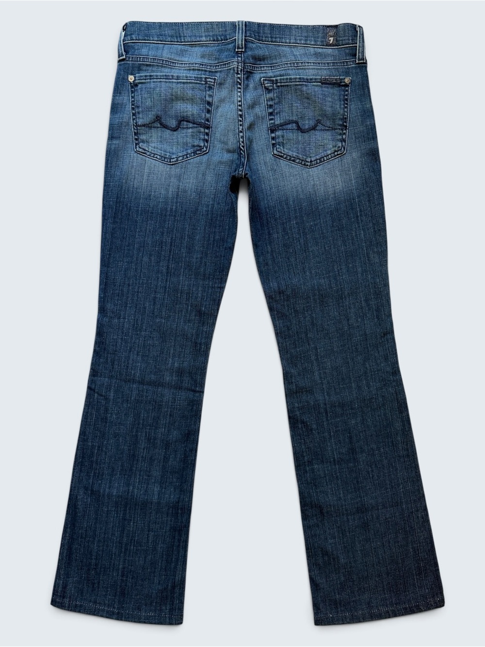 7 For All Mankind Vintage Bootcut Jeans Size 29 Squiggle Pocket Y2K